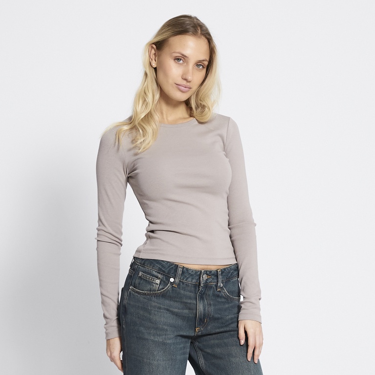 Ribbed long-sleeve-top "Leni"